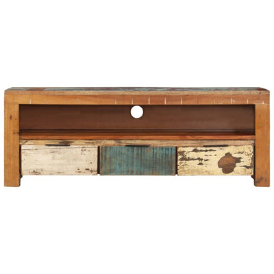 vidaXL TV Cabinet 110x30x40 cm Solid Wood Reclaimed