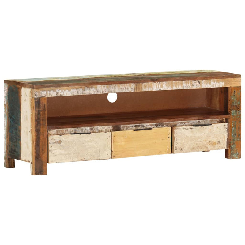 vidaXL TV Cabinet 110x30x40 cm Solid Wood Reclaimed