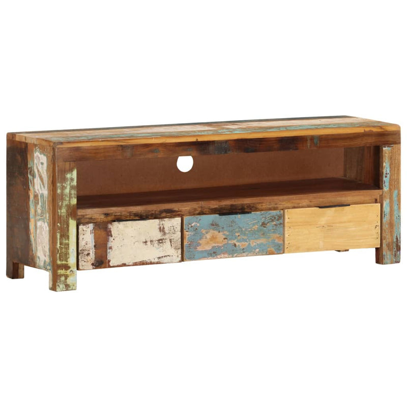 vidaXL TV Cabinet 110x30x40 cm Solid Wood Reclaimed