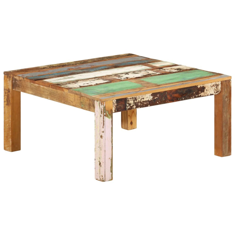 vidaXL Coffee Table 80x80x40 cm Solid Wood Reclaimed