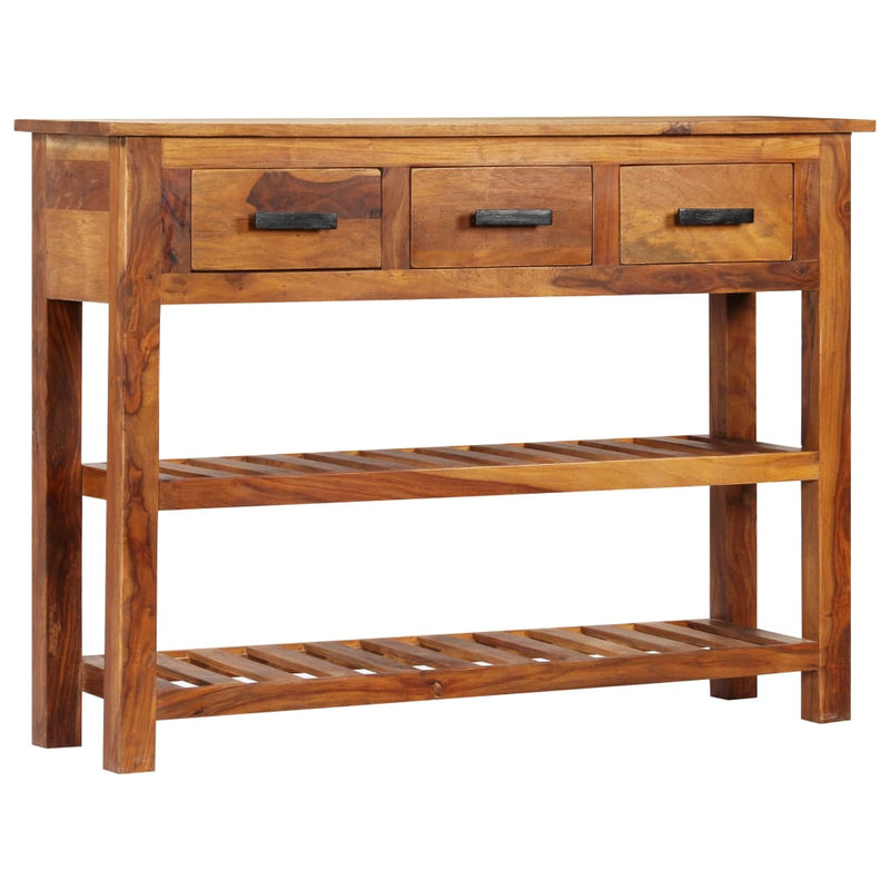vidaXL Sideboard with 3 Drawers 110x30x80 cm Solid Wood Acacia
