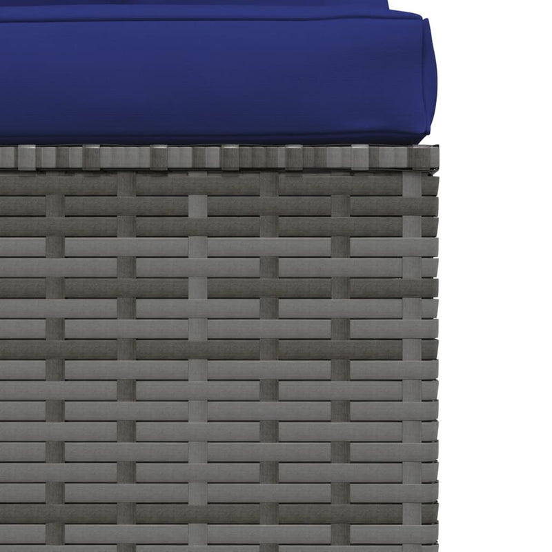 vidaXL 3-Seater Sofa with Cushions Brown Poly Rattan