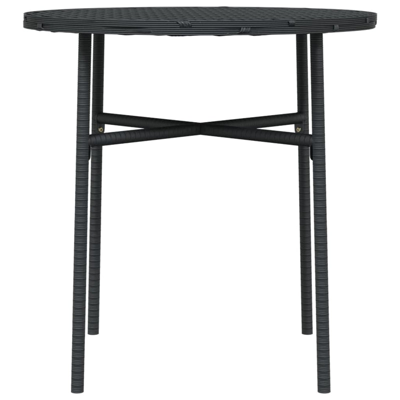 vidaXL Tea Table Black 45 cm Poly Rattan