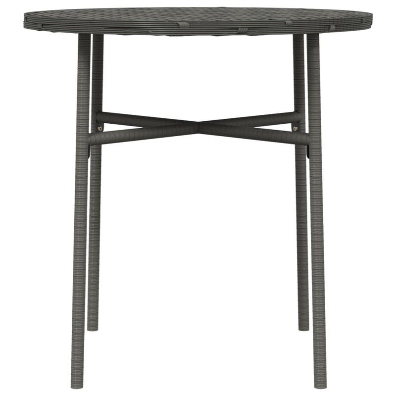 vidaXL Tea Table Black 45 cm Poly Rattan