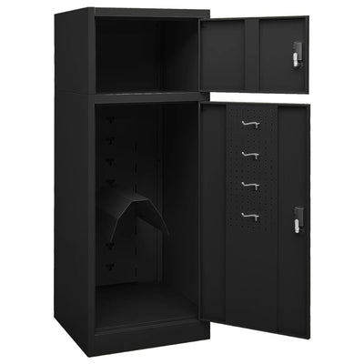 vidaXL Saddle Cabinet Anthracite 53x53x140 cm Steel