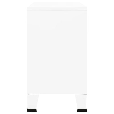 vidaXL Industrial Sideboard Anthracite 105x35x62 cm Metal and Glass