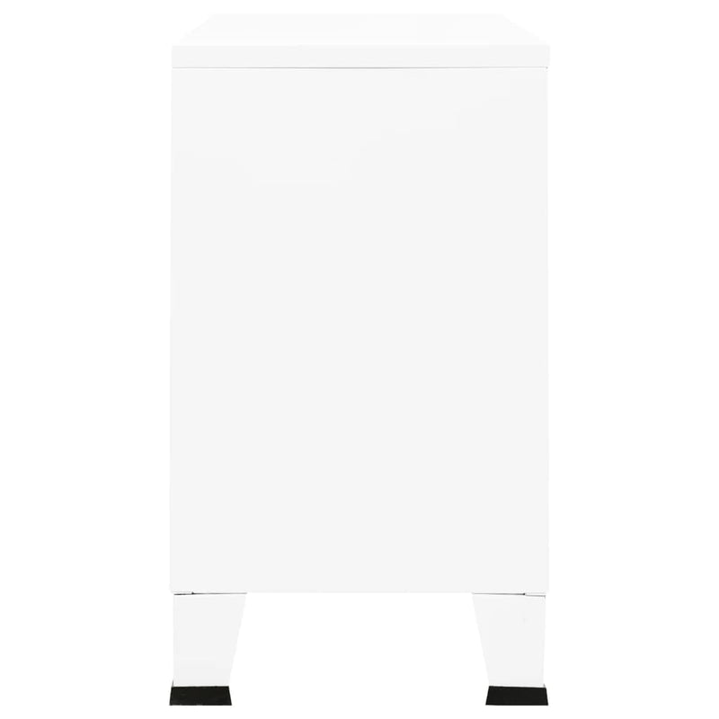 vidaXL Industrial Sideboard Anthracite 105x35x62 cm Metal and Glass