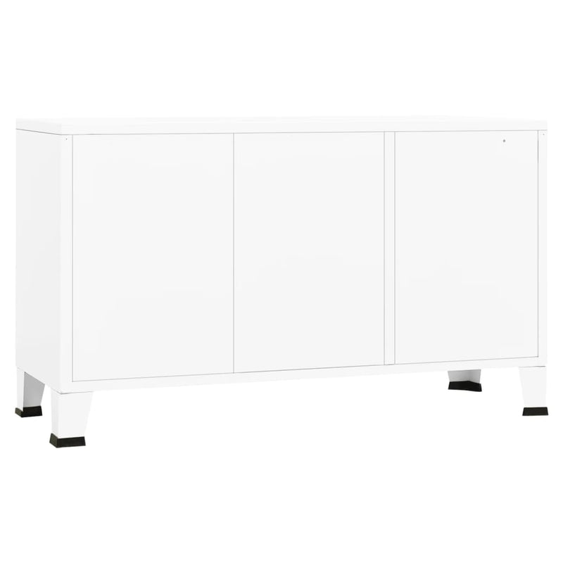 vidaXL Industrial Sideboard Anthracite 105x35x62 cm Metal and Glass