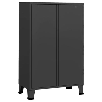 vidaXL Industrial Wardrobe Anthracite 67x35x107 cm Steel
