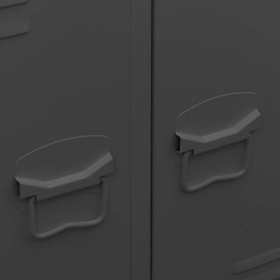 vidaXL Industrial Wardrobe Anthracite 67x35x107 cm Steel