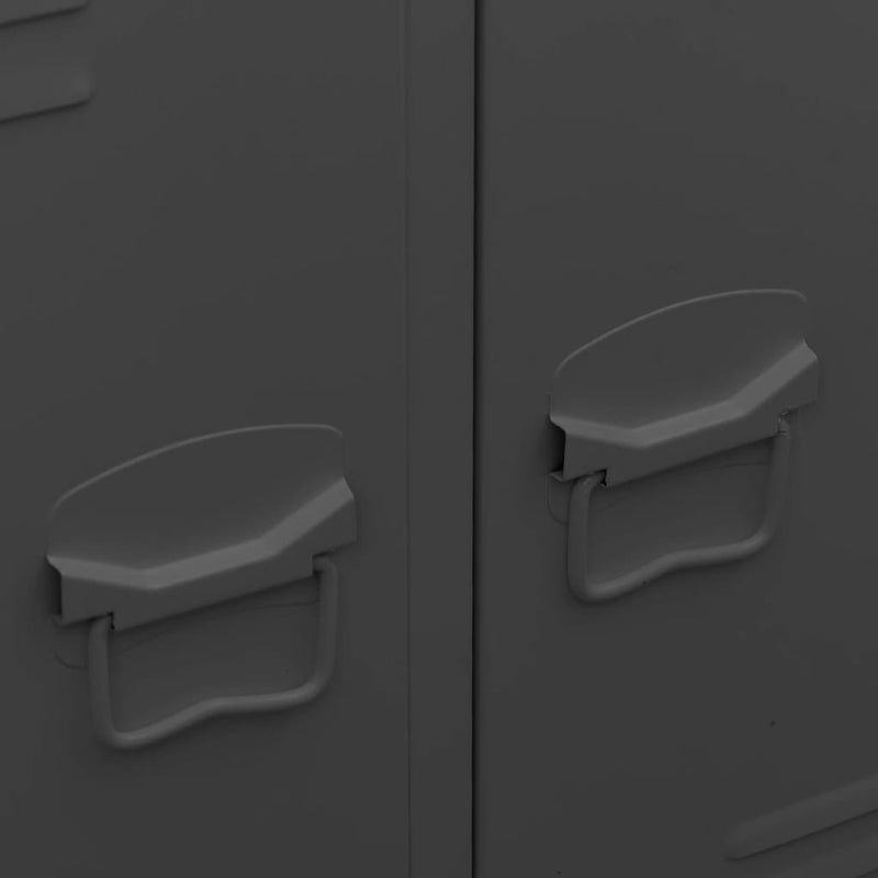 vidaXL Industrial Wardrobe Anthracite 67x35x107 cm Steel