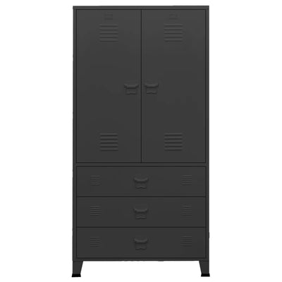 vidaXL Industrial Wardrobe Anthracite 90x50x180 cm Metal