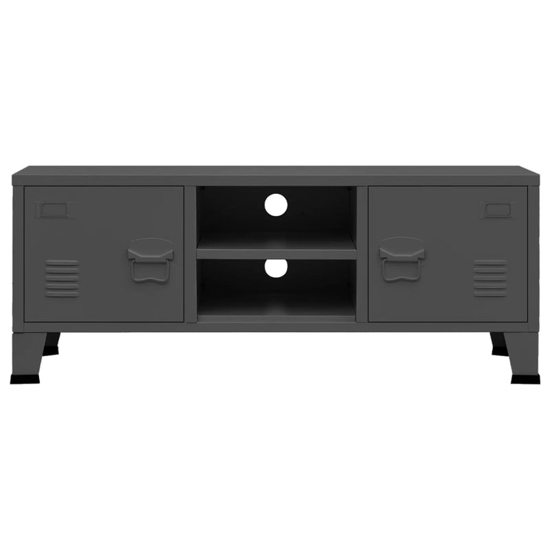 vidaXL Industrial TV Cabinet Anthracite 105x35x42 cm Metal