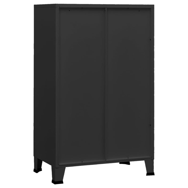 vidaXL Industrial Storage Chest Anthracite 70x40x115 cm Metal