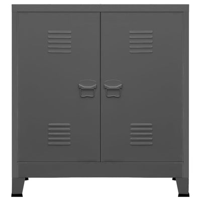 vidaXL Industrial Storage Chest Anthracite 90x40x100 cm Steel