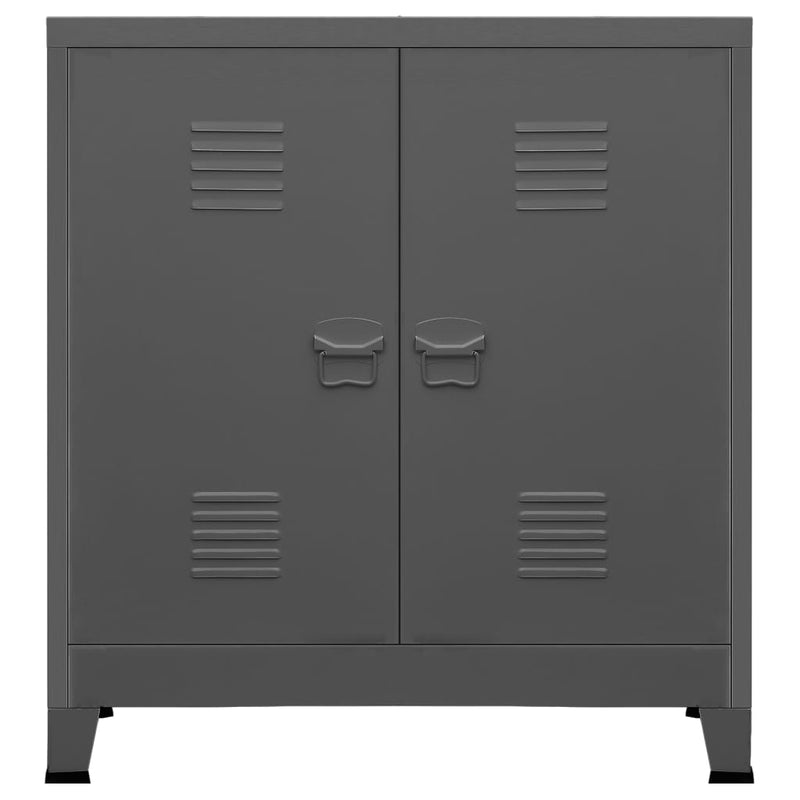 vidaXL Industrial Storage Chest Anthracite 90x40x100 cm Steel