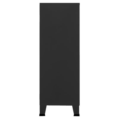 vidaXL Industrial Storage Chest Anthracite 75x40x115 cm Metal