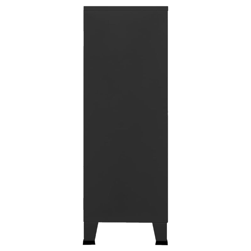 vidaXL Industrial Storage Chest Anthracite 75x40x115 cm Metal