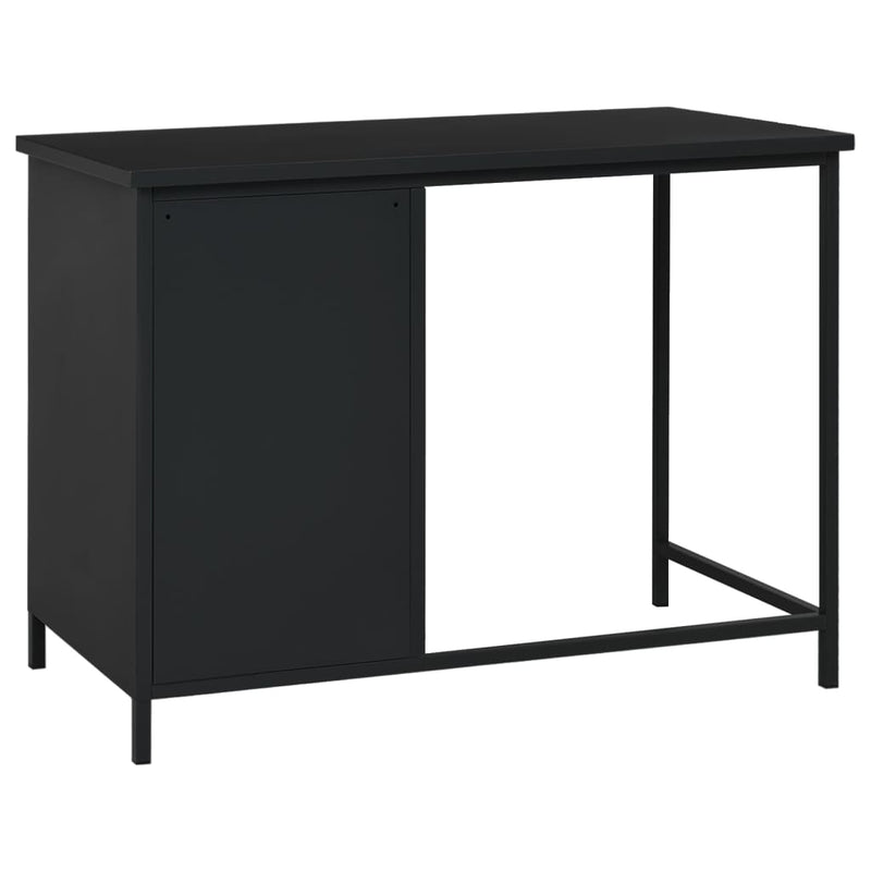 vidaXL Industrial Desk with Drawers Anthracite 105x52x75 cm Steel