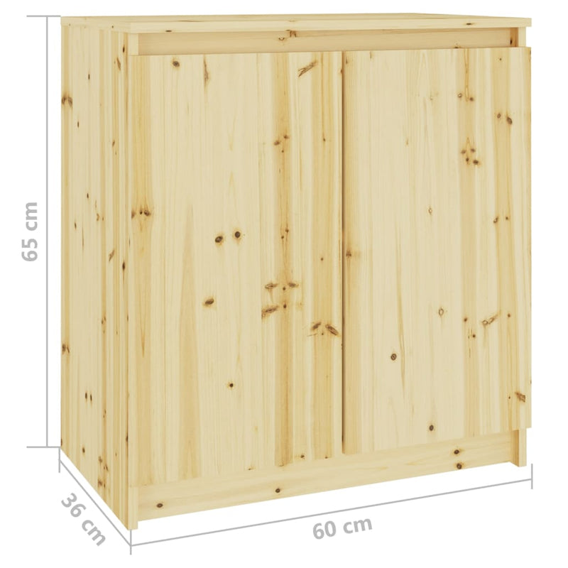 vidaXL Side Cabinet 60x36x65 cm Solid Firwood
