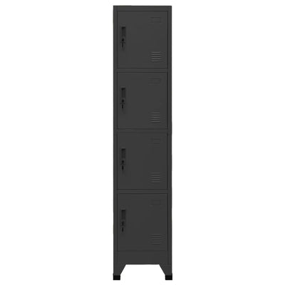 vidaXL Locker Cabinet Anthracite 38x45x180 cm Steel