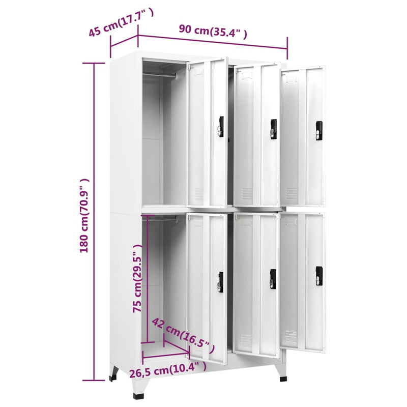 vidaXL Locker Cabinet Black 90x45x180 cm Steel