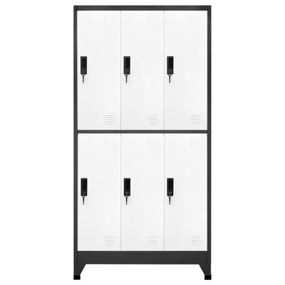 vidaXL Locker Cabinet Black 90x45x180 cm Steel