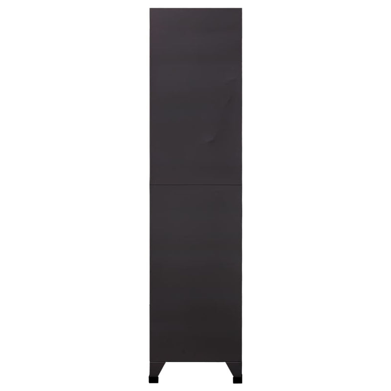 vidaXL Locker Cabinet Black 90x45x180 cm Steel