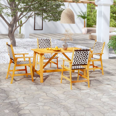 vidaXL 3 Piece Garden Dining Set Solid Wood Acacia