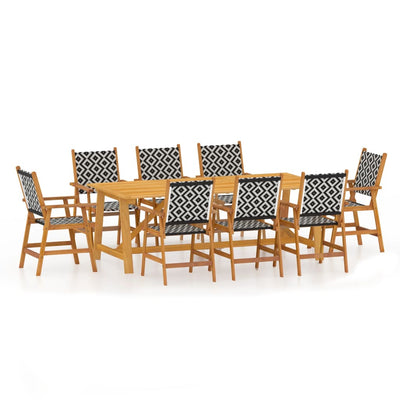 vidaXL 3 Piece Garden Dining Set Solid Wood Acacia