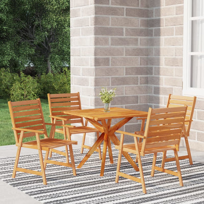 vidaXL 5 Piece Garden Dining Set Solid Wood Acacia