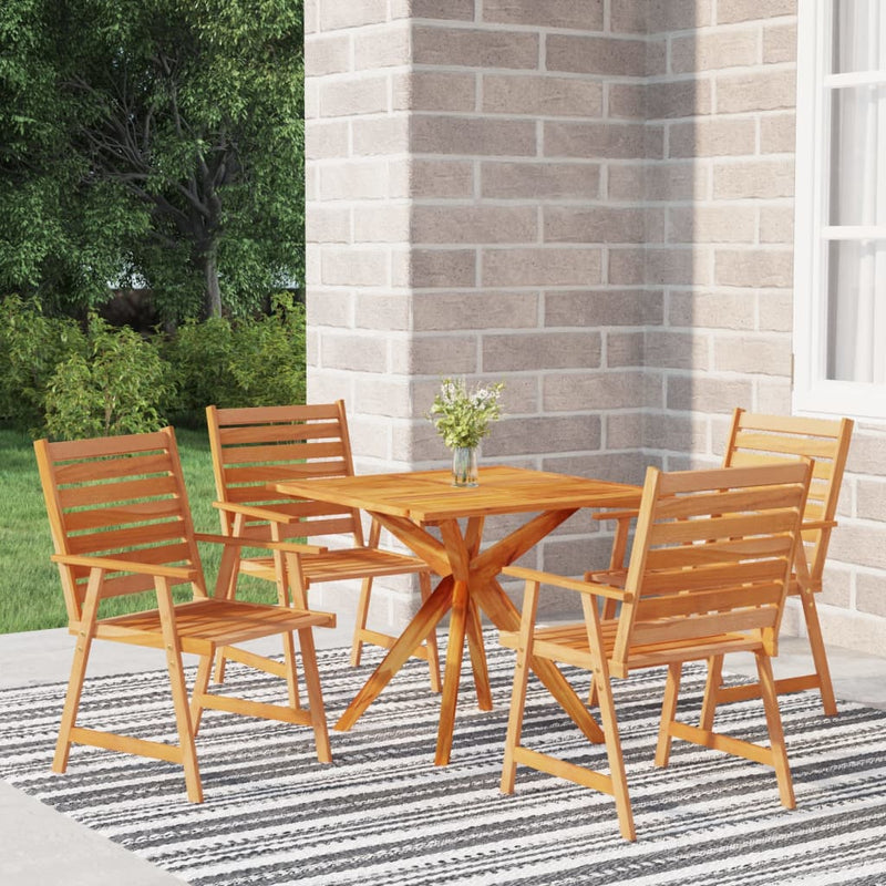vidaXL 5 Piece Garden Dining Set Solid Wood Acacia