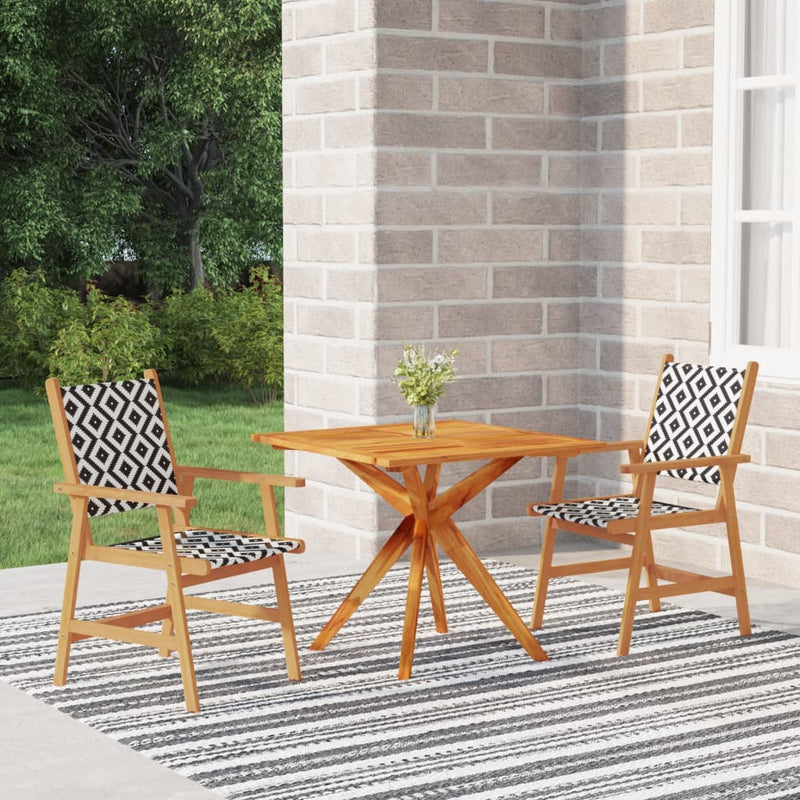 vidaXL 5 Piece Garden Dining Set Solid Wood Acacia