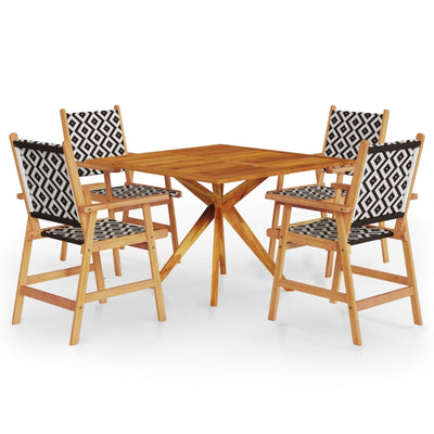 vidaXL 5 Piece Garden Dining Set Solid Wood Acacia
