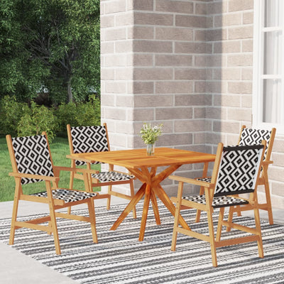 vidaXL 5 Piece Garden Dining Set Solid Wood Acacia