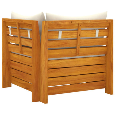 vidaXL 2-Seater Garden Sofa with Cushions Solid Wood Acacia