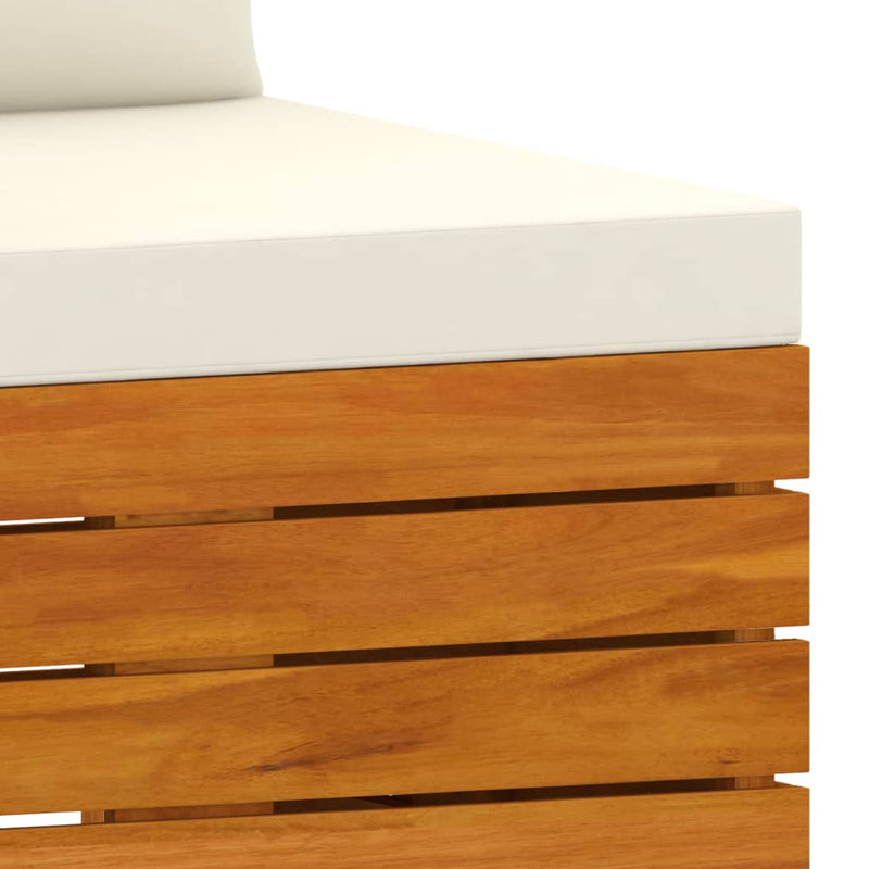 vidaXL 2-Seater Garden Sofa with Cushions Solid Wood Acacia