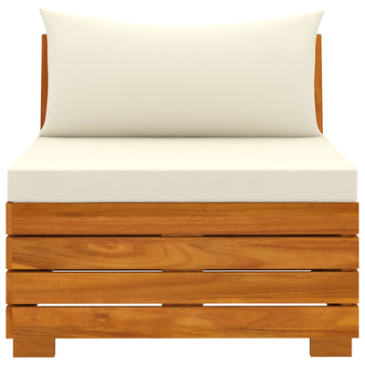 vidaXL 4-Seater Garden Sofa with Cushions Solid Acacia Wood