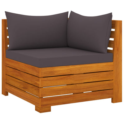 vidaXL 2-Seater Garden Sofa with Cushions Solid Wood Acacia