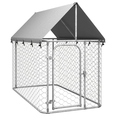 vidaXL Outdoor Dog Kennel with Roof 600x200x150 cm