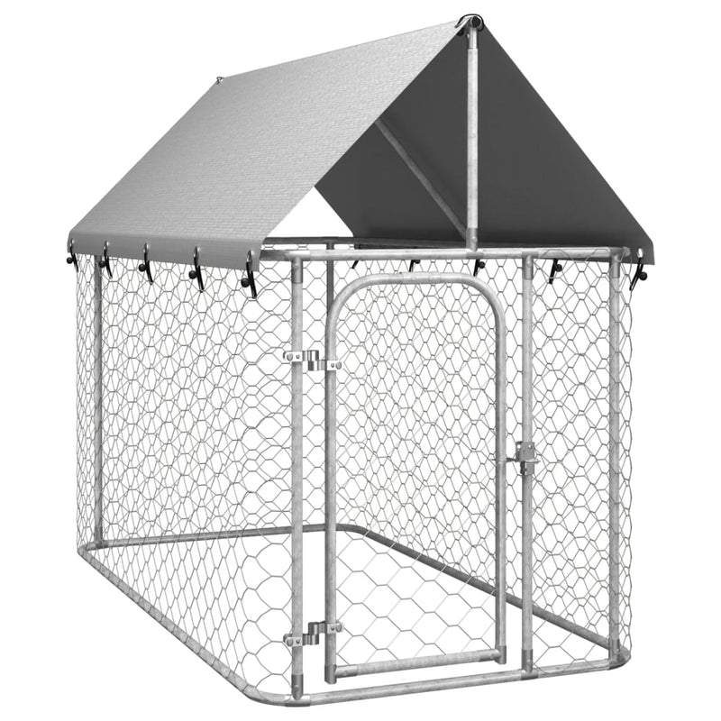 vidaXL Outdoor Dog Kennel with Roof 600x200x150 cm