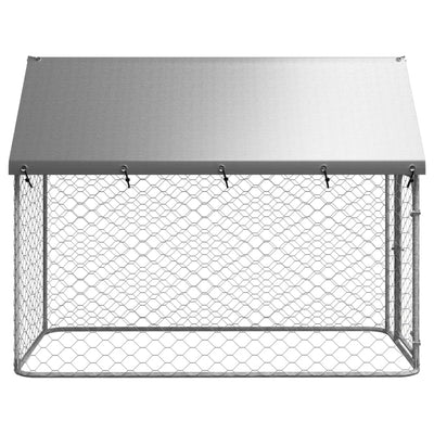 vidaXL Outdoor Dog Kennel with Roof 600x200x150 cm