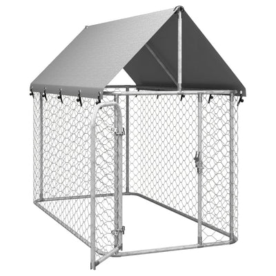 vidaXL Outdoor Dog Kennel with Roof 600x200x150 cm