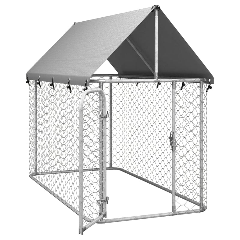 vidaXL Outdoor Dog Kennel with Roof 600x200x150 cm