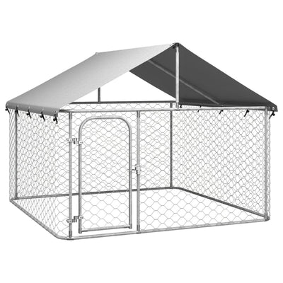 vidaXL Outdoor Dog Kennel with Roof 600x200x150 cm