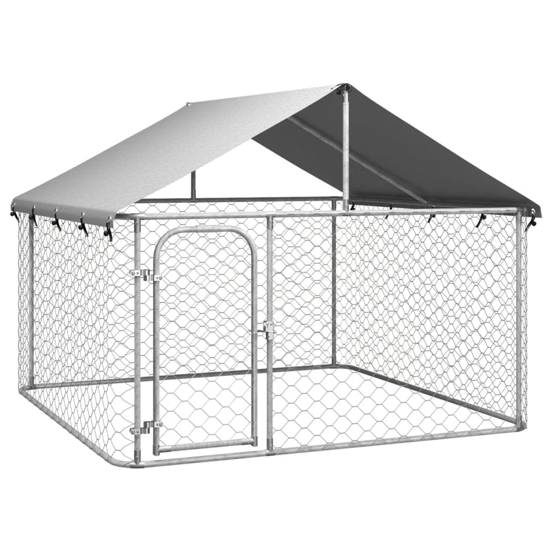 vidaXL Outdoor Dog Kennel with Roof 600x200x150 cm
