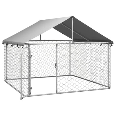 vidaXL Outdoor Dog Kennel with Roof 600x200x150 cm