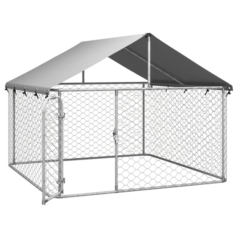 vidaXL Outdoor Dog Kennel with Roof 600x200x150 cm