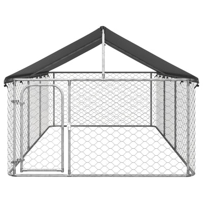 vidaXL Outdoor Dog Kennel with Roof 600x200x150 cm
