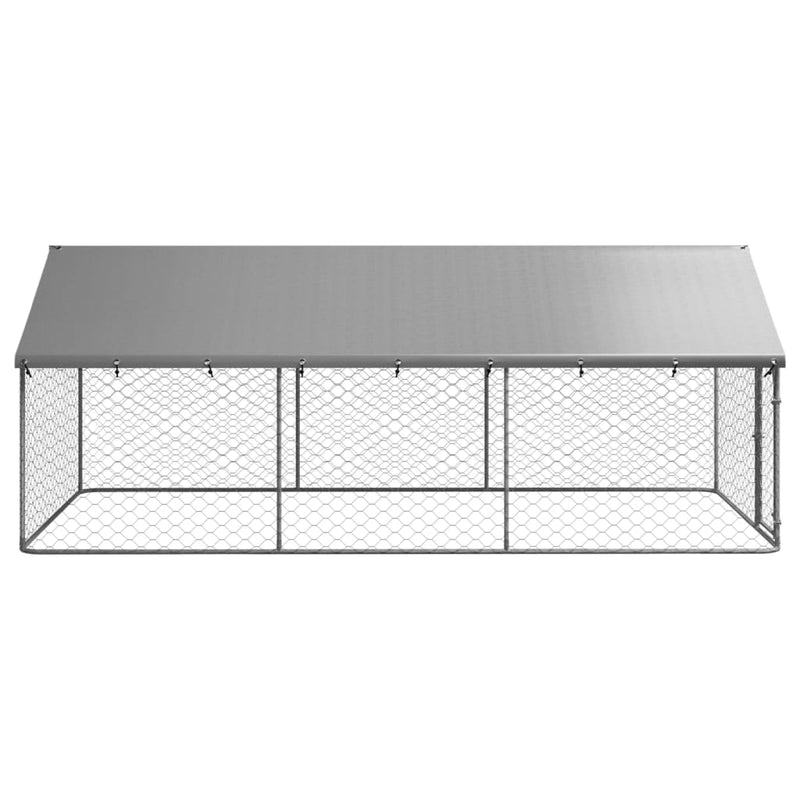 vidaXL Outdoor Dog Kennel with Roof 600x200x150 cm